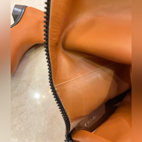 FRAME Le Ramsey Knee High Boot In Tobacco Size 39 - Picture 13 of 17